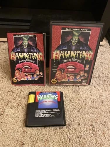 Haunting Starring Polterguy Sega Genesis 1993 CIB Complete w Manual Tested OEM
