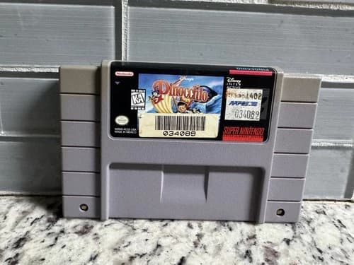Disney's Pinocchio SNES Super Nintendo Genuine Cartridge Tested Working