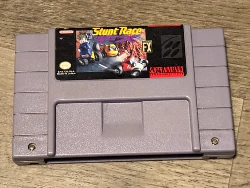 Stunt Race FX Super Nintendo Snes Cleaned & Tested Authentic