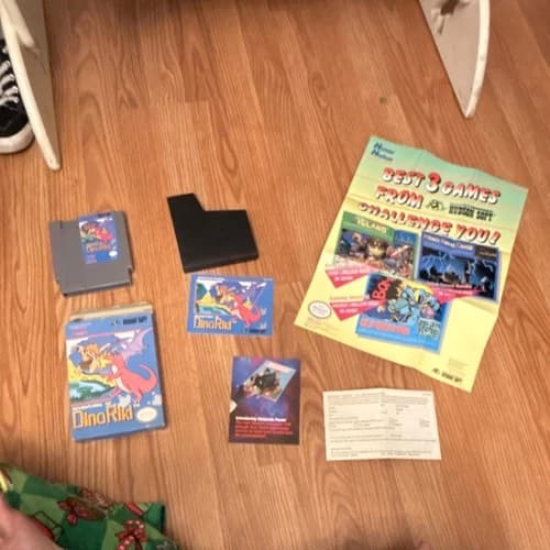 Adventures of Dino-Riki NES Complete in Box Manual Included
