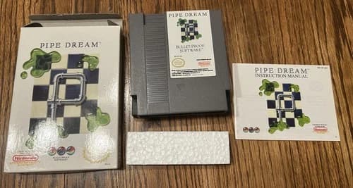 Pipe Dream NES Nintendo 1990 CIB W/Manual - Good Condition!