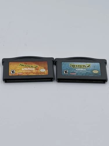 Shrek 2 and Shrek 2 Beg for Mercy! 2 GBA Gameboy Advanced games