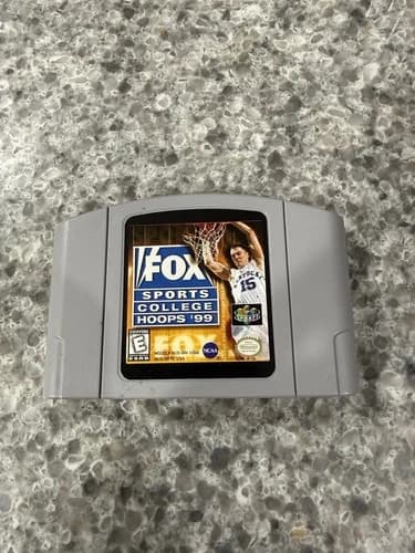 Fox Sports College Hoops '99 Nintendo 64 N64 Authentic Game Cartridge Tested