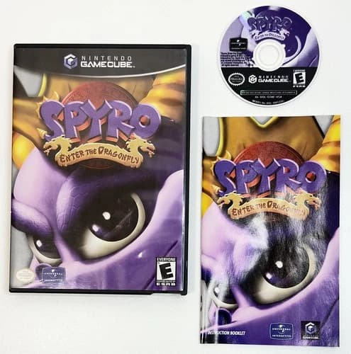Spyro: Enter the Dragonfly (Nintendo GameCube, Wii, 2002) COMPLETE! FREE SHIP!