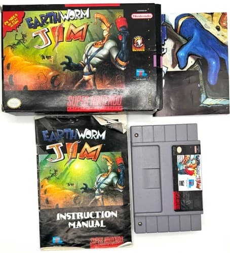 Earthworm Jim (Super Nintendo) - Box Manual SNES