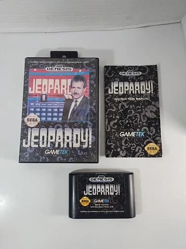 Jeopardy for SEGA GENESIS GameTek Video Game ~ COMPLETE with Manual CIB