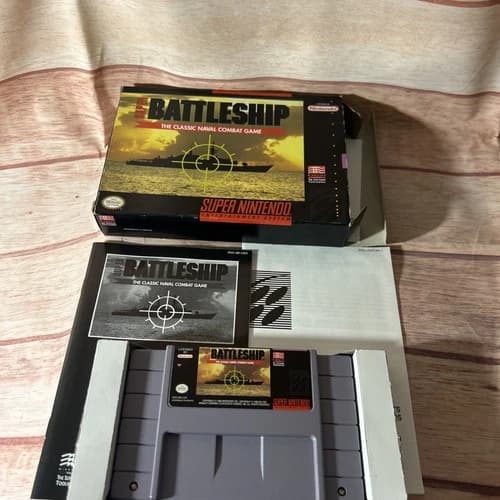 Super Battleship (Super Nintendo SNES) Complete - Tested - Authentic