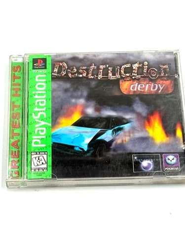 Destruction Derby Playstation 1 PS1 Game Complete with Manual (CASE BROKE)