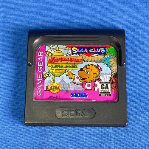 Berenstain Bears' Camping Adventure Sega Game Gear - Game Only -Tested & Working