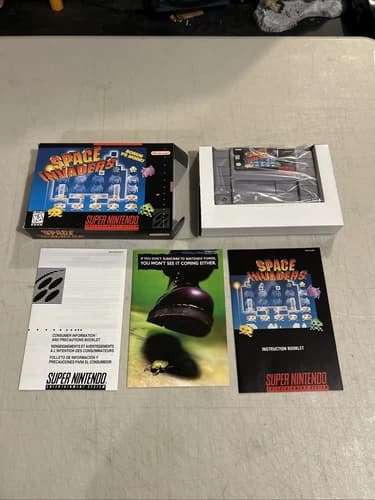 Space Invaders (Super Nintendo SNES, 1997) Complete