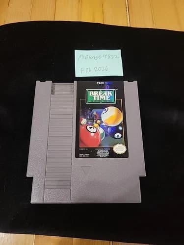 Break Time: The National Pool Tour (Nintendo NES, 1993) BreakTime Save W Combin