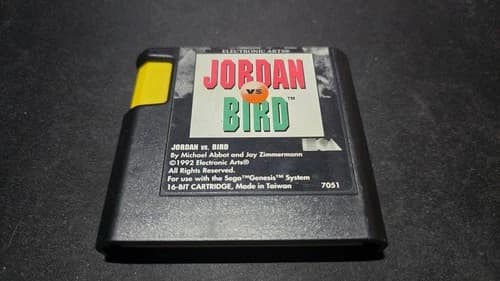 Jordan vs. Bird Super One on One Sega Genesis NRMT condition authentic cartridge