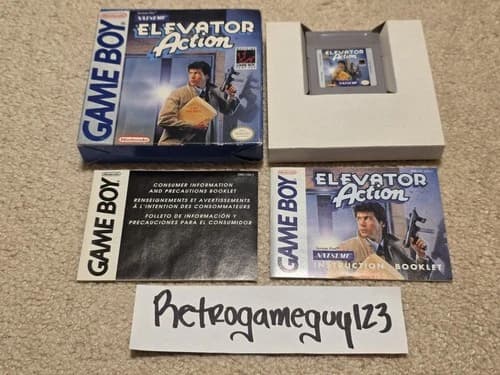 Elevator Action (Nintendo Game Boy) Complete RARE Natsume Variant Gameboy Box