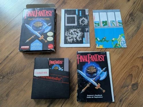 Final Fantasy Nintendo NES Box Manual Maps Posters CIB Tested