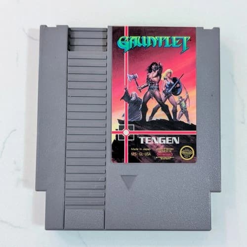 Gauntlet (Nintendo NES, 1987) Authentic Gray Cartridge Variant -Cleaned & Tested