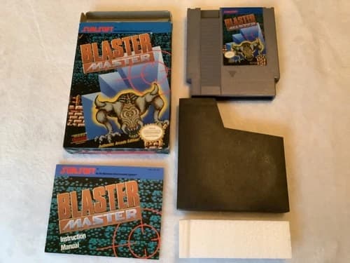 Blaster Master Nintendo NES Cib w/ Manual Sleeve Box Styrofoam Game - Tested