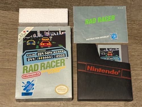 Rad Racer Nintendo Nes Complete CIB Authentic