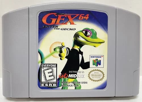 Gex 64 Enter the Gecko Nintendo 64 N64 Original Game | 1998 Tested & Cleaned