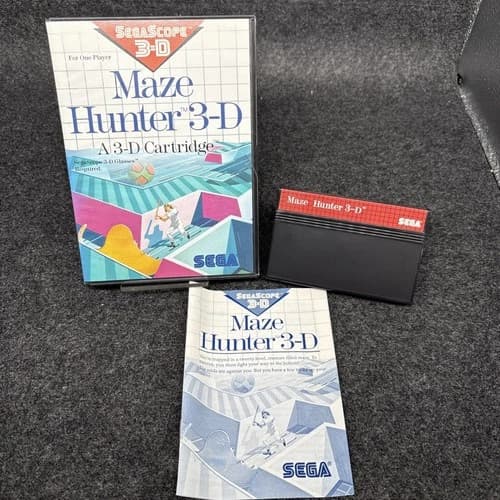 Maze Hunter 3-D (Sega Master System) - Authentic CIB Great Condition