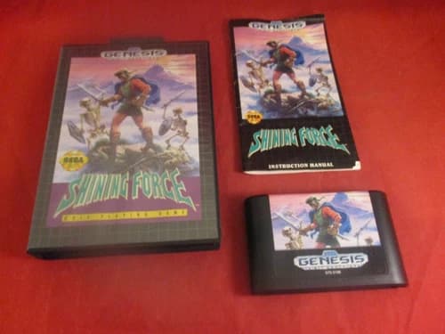 Shining Force (Sega Genesis, 1992) COMPLETE w/ Box manual game WORKS!