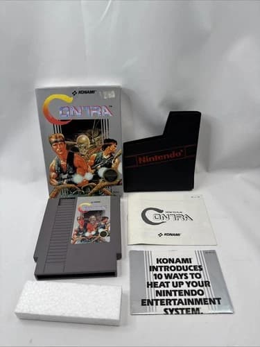 Contra Nintendo NES CIB Complete W/Box, Manual And Inserts