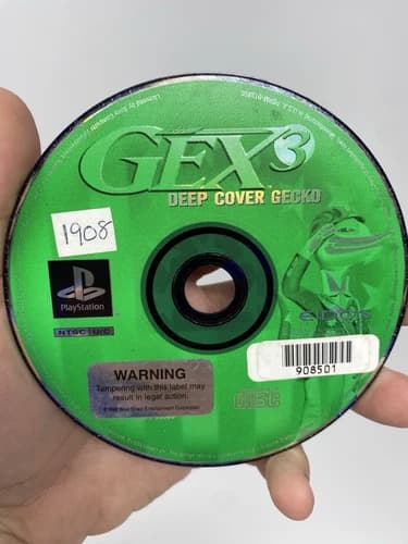Gex 3 Deep Cover Gecko (Sony PlayStation 1, 1999) Disc Only [Tested]