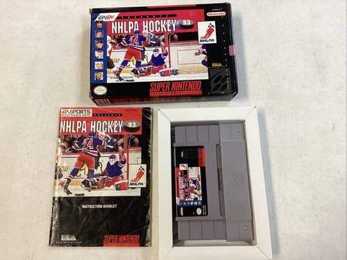 NHLPA Hockey 93 (Super Nintendo Entertainment System, 1992) CIB Manual Tested B