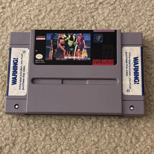 California Games II 2 (Super Nintendo, 1993) Snes Blockbuster Lable