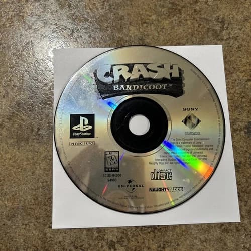 Crash Bandicoot (PlayStation 1, 1996) PS1 Disc Only Tested