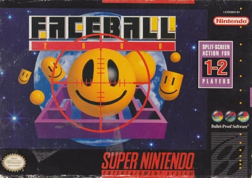 Faceball 2000 (Super Nintendo SNES) Cartridge Only Clean and Tested!