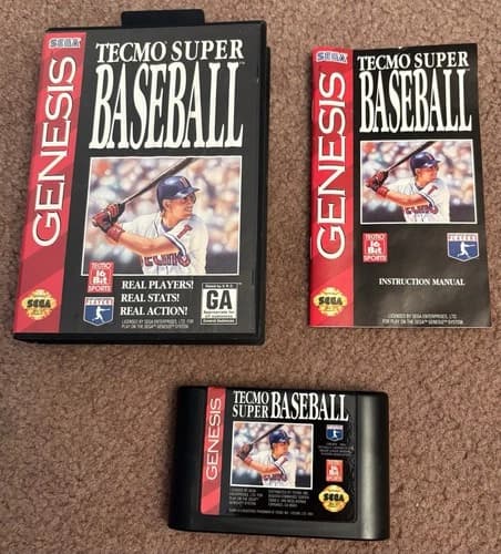 Tecmo Super Baseball (Sega Genesis) CIB COMPLETE