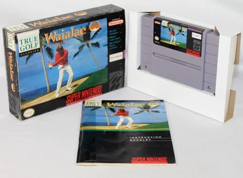 Waialae Country Club Golf SNES Super Nintendo Complete CIB! Good Condition!