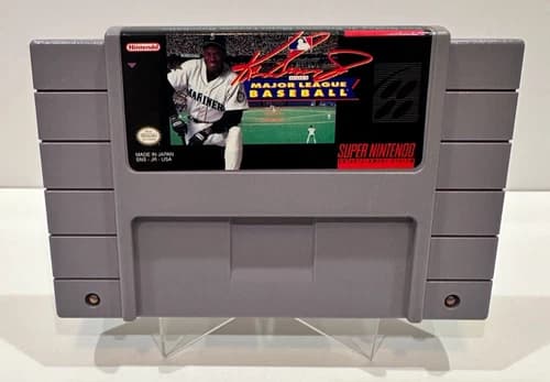 Ken Griffey Jr. Major League Baseball (Super NES, 1994) TESTED Authentic