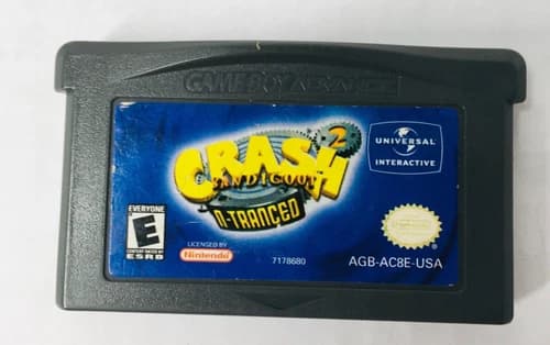 Crash Bandicoot 2: N-Tranced Nintendo Game Boy Advance GBA TESTED WORKS!!