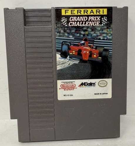 Ferrari Grand Prix Challenge (Nintendo NES, 1992) Authentic Tested