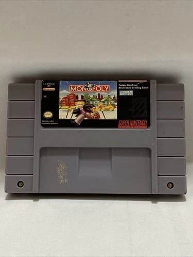 Super Nintendo SNES Game Monopoly - Tested