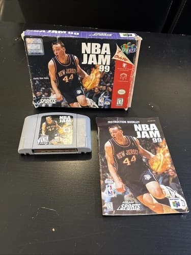 Nintendo 64 N64 NBA Jam 99 With Box And Manual Tested Working