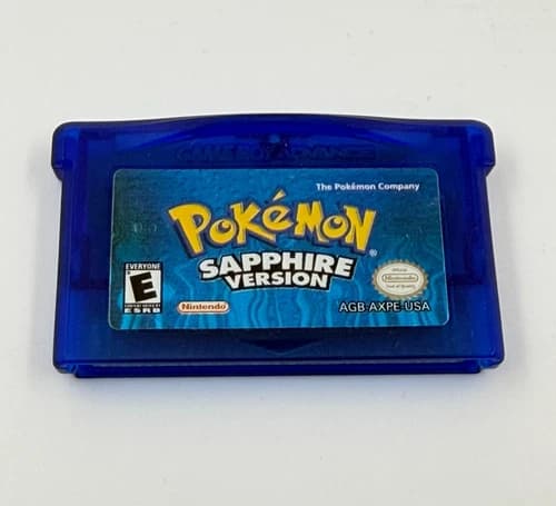 Pokemon Sapphire Version Nintendo Game Boy Advance, 2003, Authentic, Dry Battery
