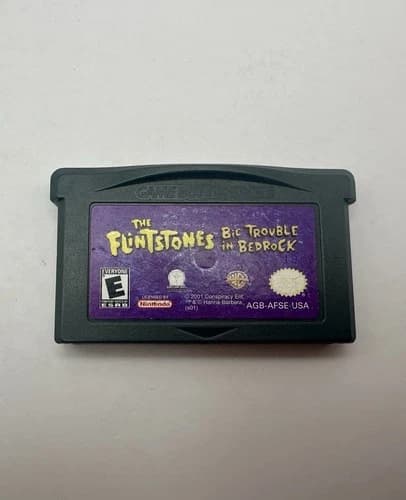 Flintstones Big Trouble In Bedrock Nintendo Gameboy Advance GBA Cartridge WB
