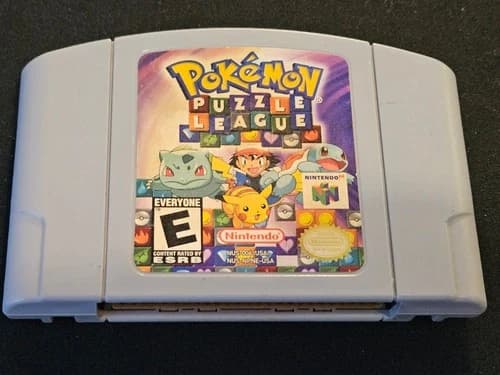 Pokemon Puzzle League Nintendo 64 N64 Authentic Tested Clean Label, GAME ONLY