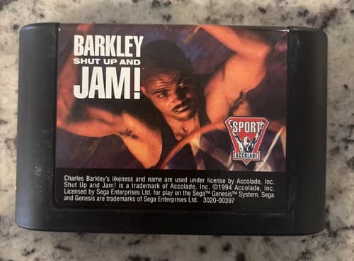 Barkley: Shut Up and Jam (Sega Genesis, 1993) TESTED WORKING