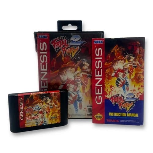 Fatal Fury 2 (Sega Genesis) CIB Complete w/ Manual No Reg Card ACCEPTABLE Tested