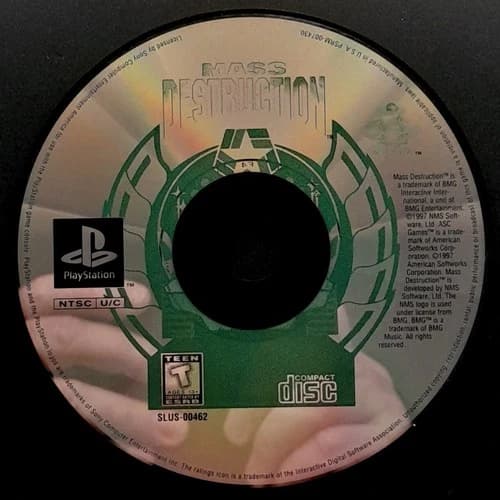 Mass Destruction - PlayStation 1 - PS1 - Disc Only - Resurfaced/Tested