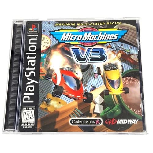 Micro Machines V3 - PlayStation 1, PS1 (CIB, Pristine Scratch Free Disc)