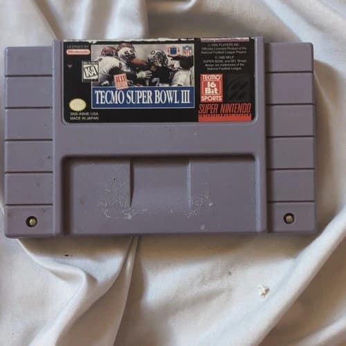 Tecmo Tecmo Super Bowl III SNES Game Cartridge, Multiplayer, NTSC-U/C, 1995