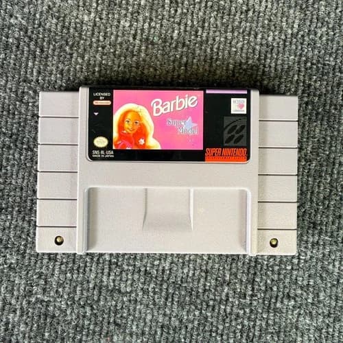 Barbie Super Model Super Nintendo Entertainment System 1993 SNES Tested