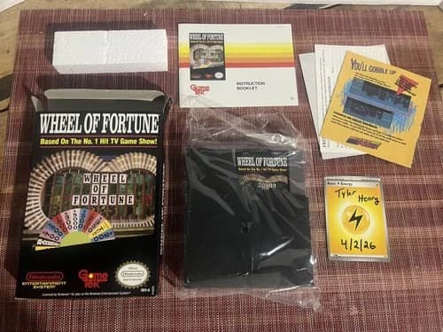 Wheel of Fortune (Nintendo Entertainment System, 1988) NES CIB PRISTINE