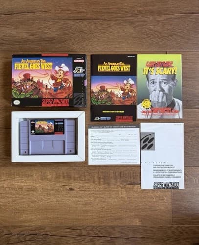 An American Tail Fievel Goes West (Super Nintendo SNES) Complete in Box CIB