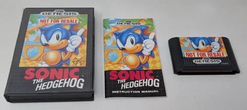 Sonic the Hedgehog 1 Not For Resale Sega Genesis NFR Complete In Box CIB