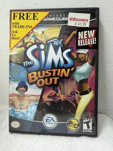 The Sims Bustin' Out (Nintendo GameCube, 2003) CIB Complete